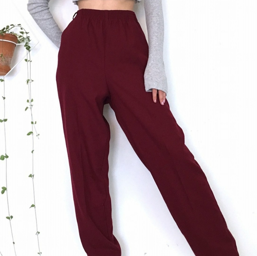 Vintage high waisted burgundy pants